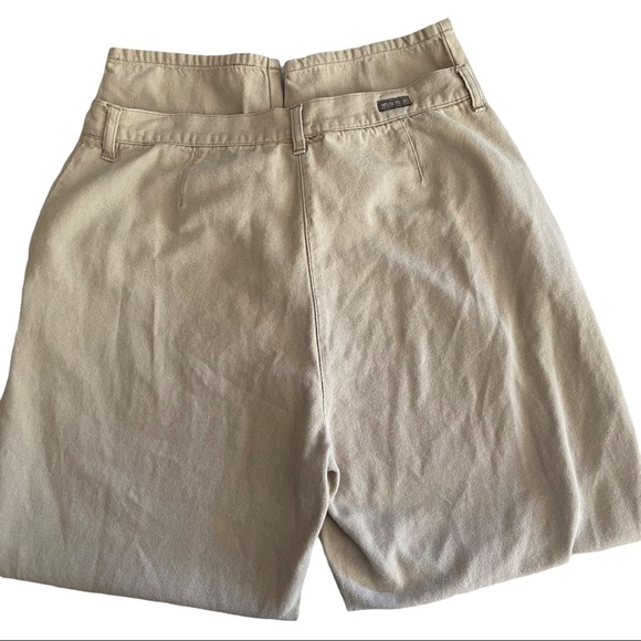 Woolrich Plus Size 14 High Rise Button Closure Textured Khaki Cabincore Jeans - Picture 3 of 8